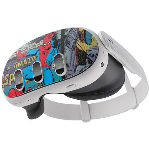 Marvel Classic Comics Amazing Spider-Man Collage Meta Quest 3 Skin