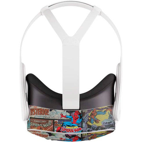 Marvel Classic Comics Amazing Spider-Man Collage Meta Quest 3S Skin