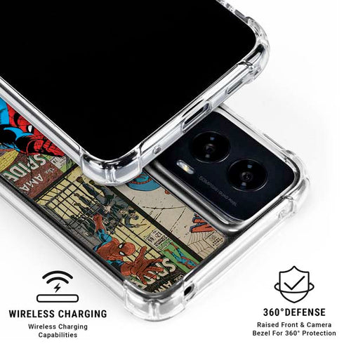 Marvel Classic Comics Amazing Spider-Man Collage Moto G Power 5G (2024) Clear Case