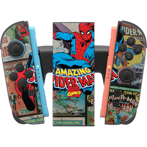 Marvel Classic Comics Amazing Spider-Man Collage Nintendo Switch 2 (2025) Joy-Con Controller Skin
