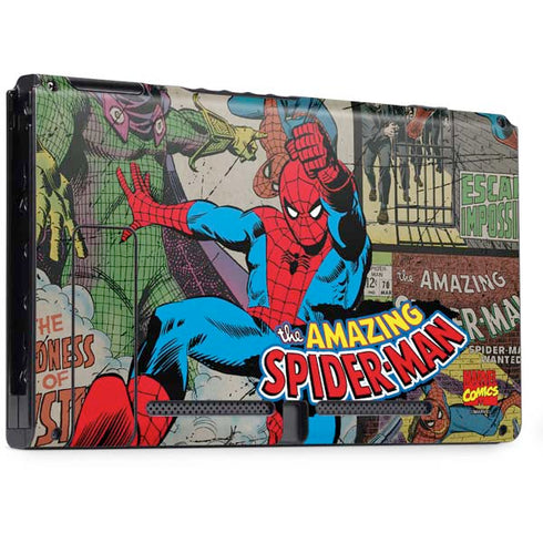 Marvel Classic Comics Amazing Spider-Man Collage Nintendo Switch Bundle Skin
