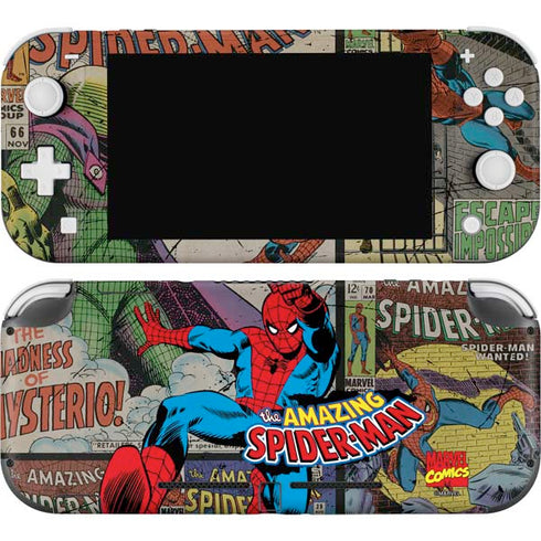 Marvel Classic Comics Amazing Spider-Man Collage Nintendo Switch Lite Skin