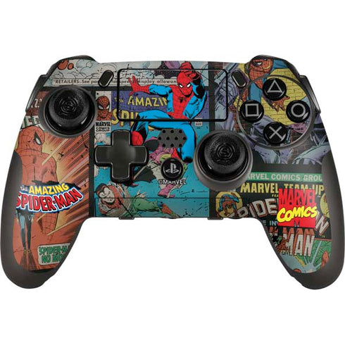 Marvel Classic Comics Amazing Spider-Man Collage PlayStation Scuf Vantage 2 Controller Skin