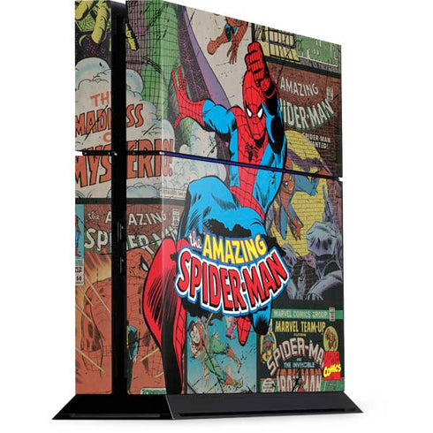 Marvel Classic Comics Amazing Spider-Man Collage PS4 Console Skin