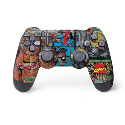 Marvel Classic Comics Amazing Spider-Man Collage PS4 Controller Skin