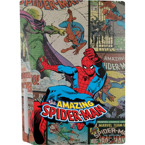 Marvel Classic Comics Amazing Spider-Man Collage PS5 Console Skin