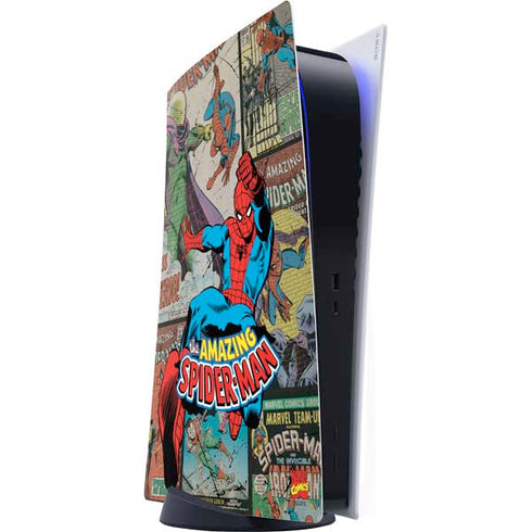 Marvel Classic Comics Amazing Spider-Man Collage PlayStation PS5 Skins