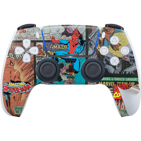 Marvel Classic Comics Amazing Spider-Man Collage PS5 Pro Disk Bundle Skin