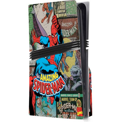 Marvel Classic Comics Amazing Spider-Man Collage PlayStation PS5 Skins