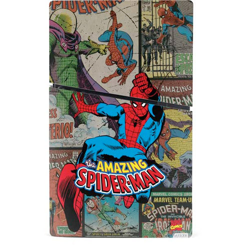 Marvel Classic Comics Amazing Spider-Man Collage PS5 Slim Digital Edition Console Skin