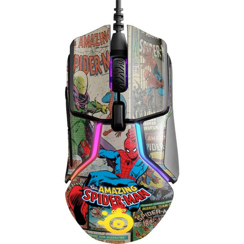 Marvel Classic Comics Amazing Spider-Man Collage SteelSeries Rival 600 Gaming Mouse Skin