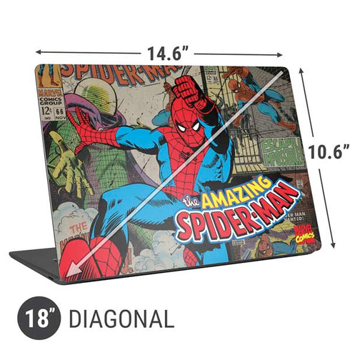 Marvel Classic Comics Amazing Spider-Man Collage Universal Laptop 18in (14.6 x 10.6in) Skin