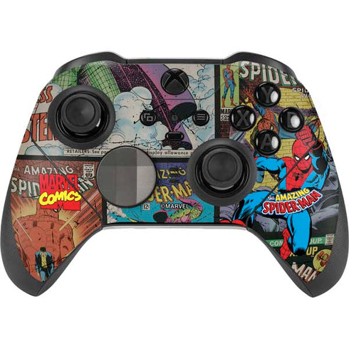 Marvel Classic Comics Amazing Spider-Man Collage Xbox Elite Wireless Controller Series 2 Skin