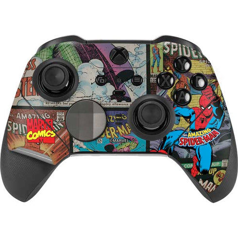 Marvel Classic Comics Amazing Spider-Man Collage Xbox Elite Wireless Controller Series 2 Skin