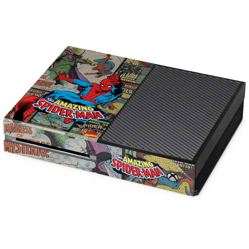 Marvel Classic Comics Amazing Spider-Man Collage Xbox One Console Skin