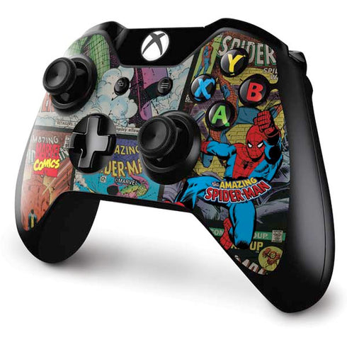 Marvel Classic Comics Amazing Spider-Man Collage Xbox One Controller Skin