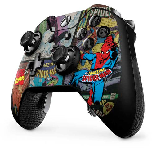 Marvel Classic Comics Amazing Spider-Man Collage Xbox One Elite Controller Skin