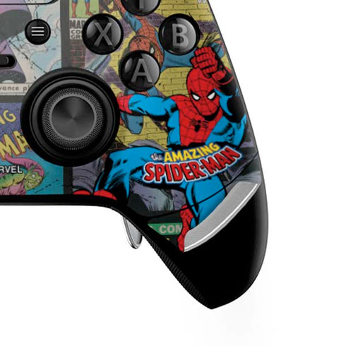 Marvel Classic Comics Amazing Spider-Man Collage Xbox One Elite Controller Skin