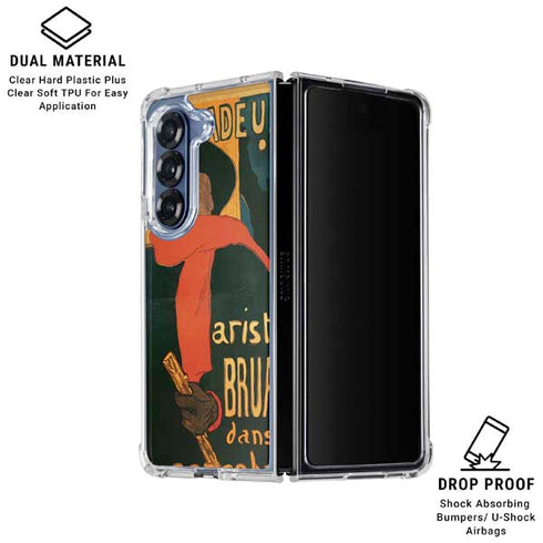 Henri Toulouse-Lautrec Ambassadeurs Aristide Bruant Galaxy Z Fold6 Clear Case