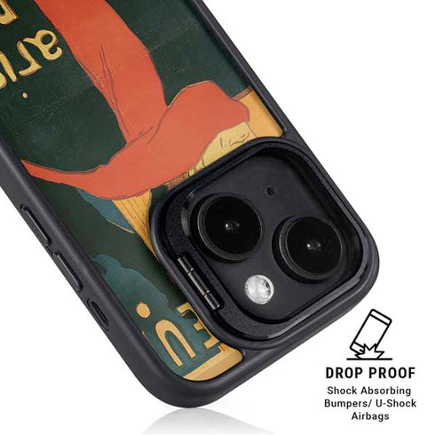 Henri Toulouse-Lautrec Ambassadeurs Aristide Bruant iPhone 15 Kickstand Case