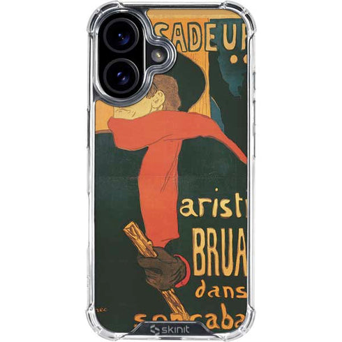Henri Toulouse-Lautrec Ambassadeurs Aristide Bruant iPhone 16 Clear Case