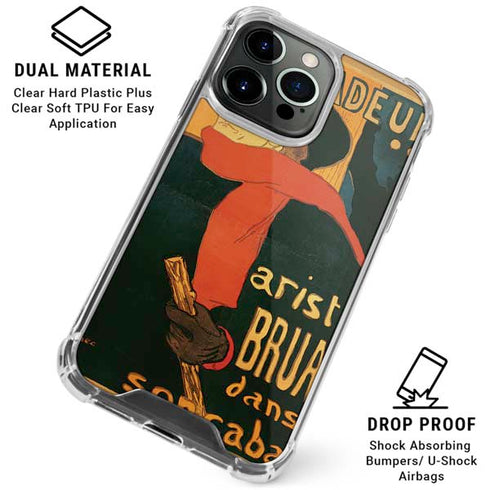 Henri Toulouse-Lautrec Ambassadeurs Aristide Bruant iPhone 16 Pro Max Clear Case