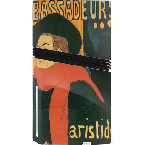 Henri Toulouse-Lautrec Ambassadeurs Aristide Bruant PS5 Pro Disk Console Skin