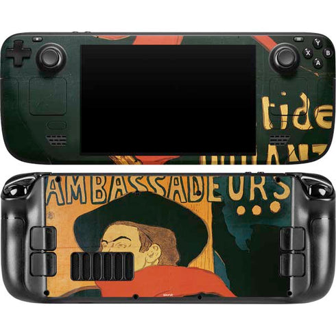 Henri Toulouse-Lautrec Ambassadeurs Aristide Bruant Steam Deck Handheld Gaming Computer OLED Skin