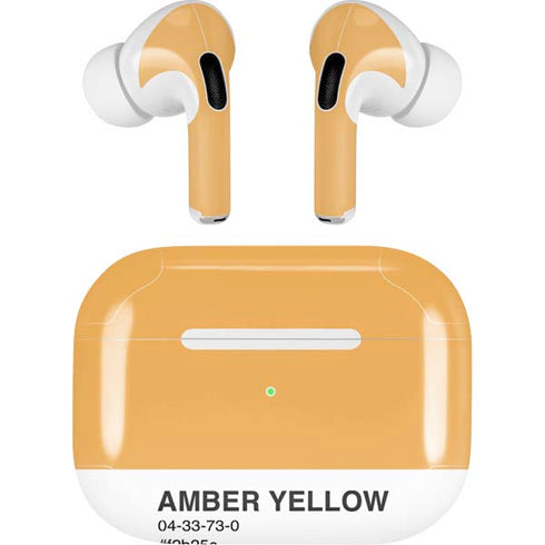Amber Yellow AirPods Skins