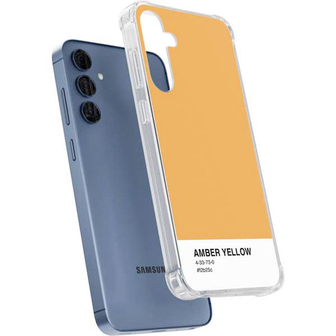 Amber Yellow Galaxy A55 5G Clear Case