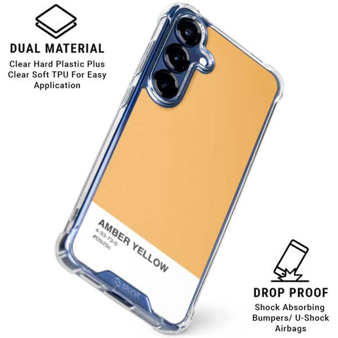 Amber Yellow Galaxy S25 Clear Case