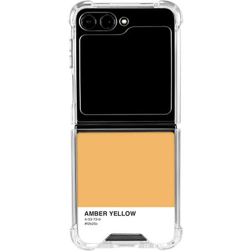 Amber Yellow Galaxy Z Flip6 Clear Case