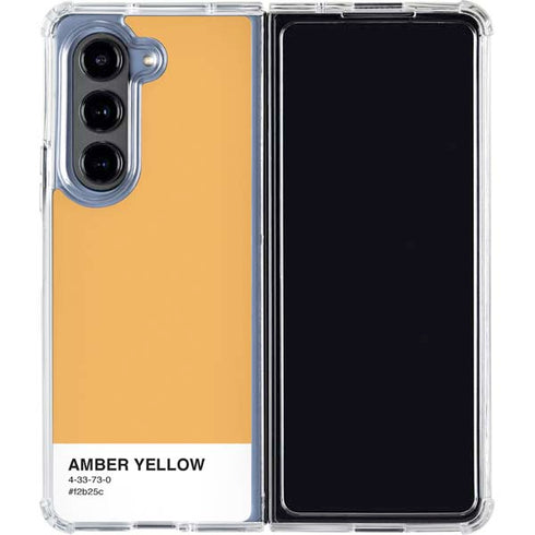 Amber Yellow Galaxy Z Fold5 5G Clear Case