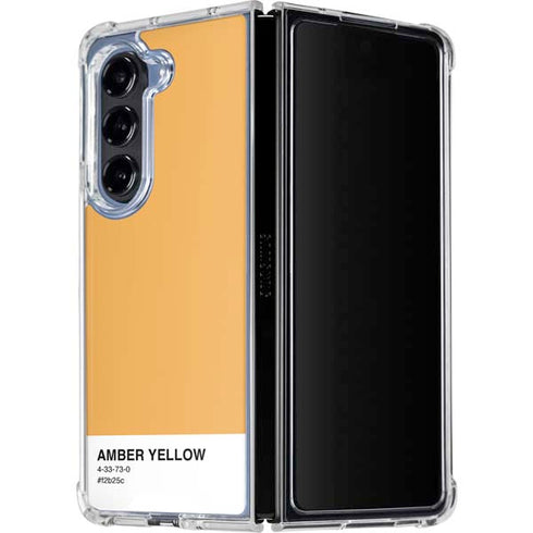 Amber Yellow Galaxy Z Fold5 5G Clear Case