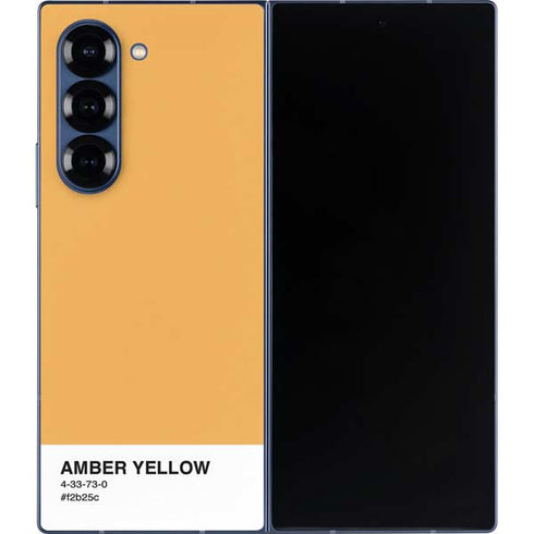 Amber Yellow Galaxy Z Fold6 Skin