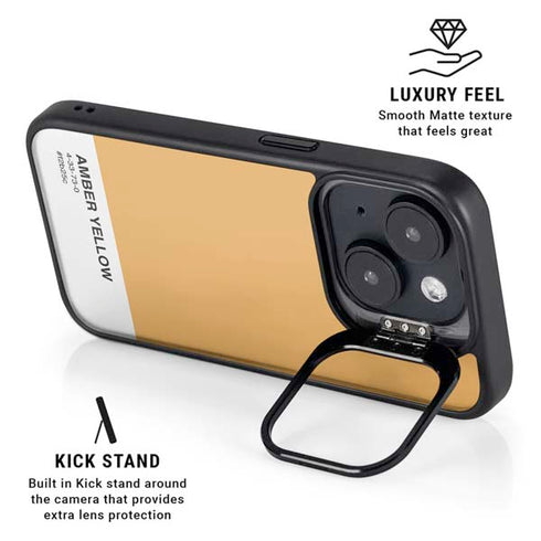 Amber Yellow iPhone 14 Plus Kickstand Case