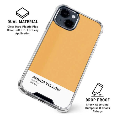 Amber Yellow iPhone 15 Clear Case