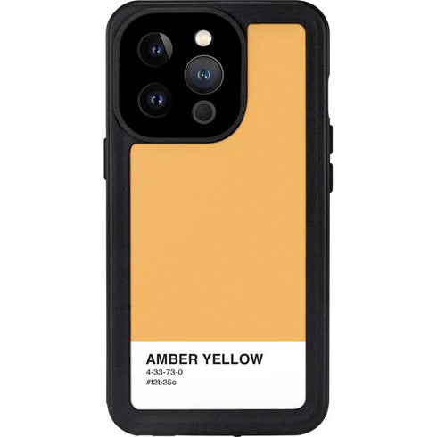 Amber Yellow iPhone 15 Pro Waterproof Case
