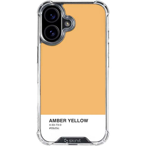 Amber Yellow iPhone 16 Plus Clear Case