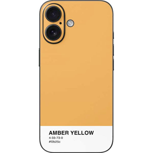 Amber Yellow iPhone 16 Skin
