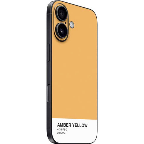 Amber Yellow iPhone 16 Skin