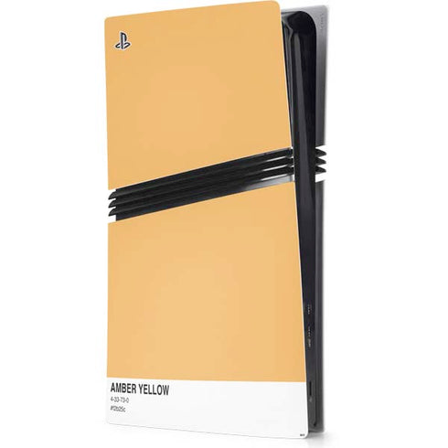 Amber Yellow PS5 Pro Console Skin
