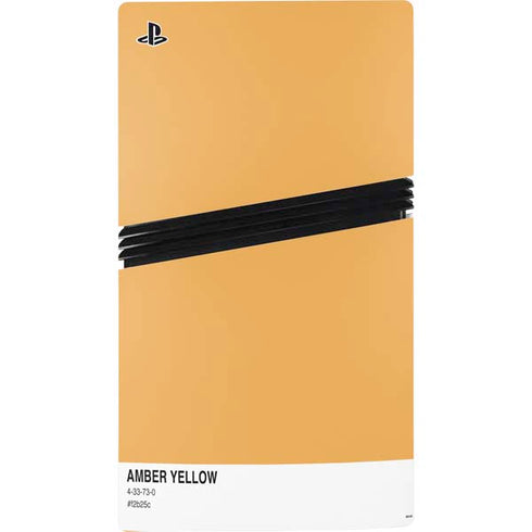 Amber Yellow PS5 Pro Console Skin