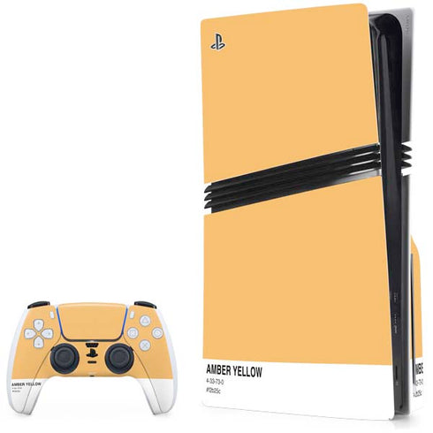 Amber Yellow PlayStation PS5 Skins