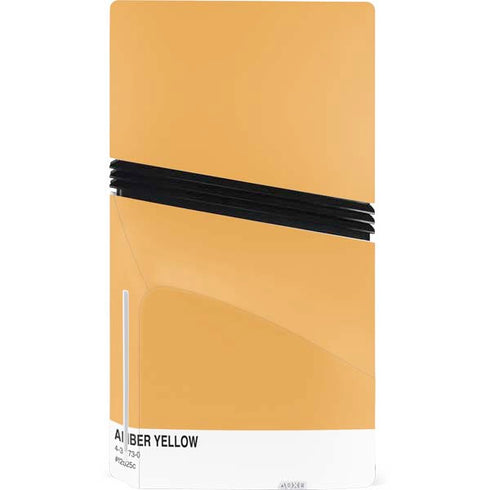 Amber Yellow PS5 Pro Disk Console Skin