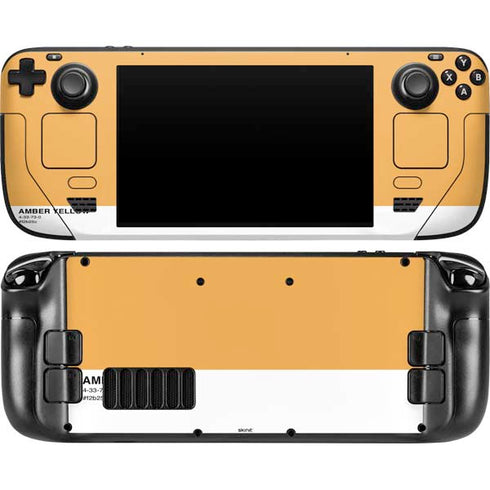 Amber Yellow Steam Deck Handheld Gaming Computer OLED Skin