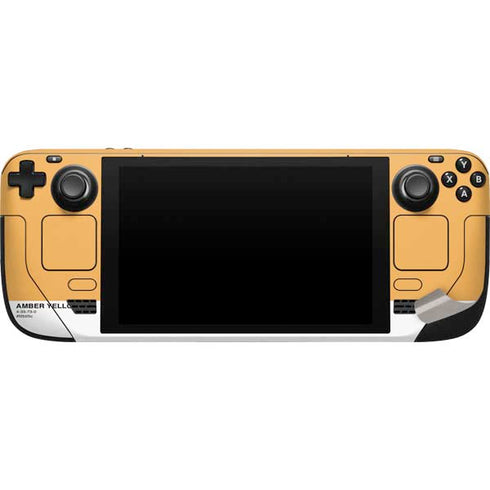 Amber Yellow Steam Deck Handheld Gaming Computer Skin