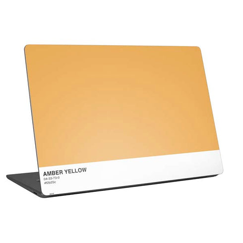 Amber Yellow Laptop Skins