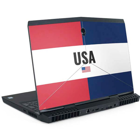 American Flag Color Block Dell Alienware Skin
