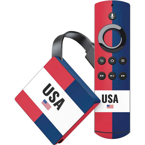American Flag Color Block Amazon Fire TV Skin